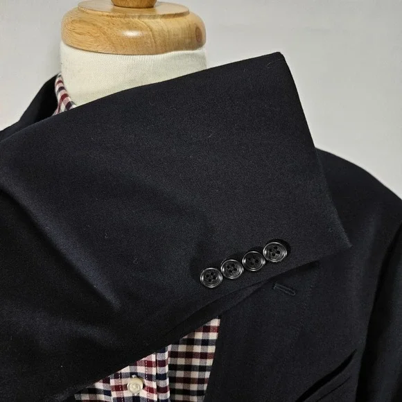 Bonobos Men's Sport Coat Blazer Two Button Navy Wool Spandex Athletic Fit 48R - Picture 10 of 16